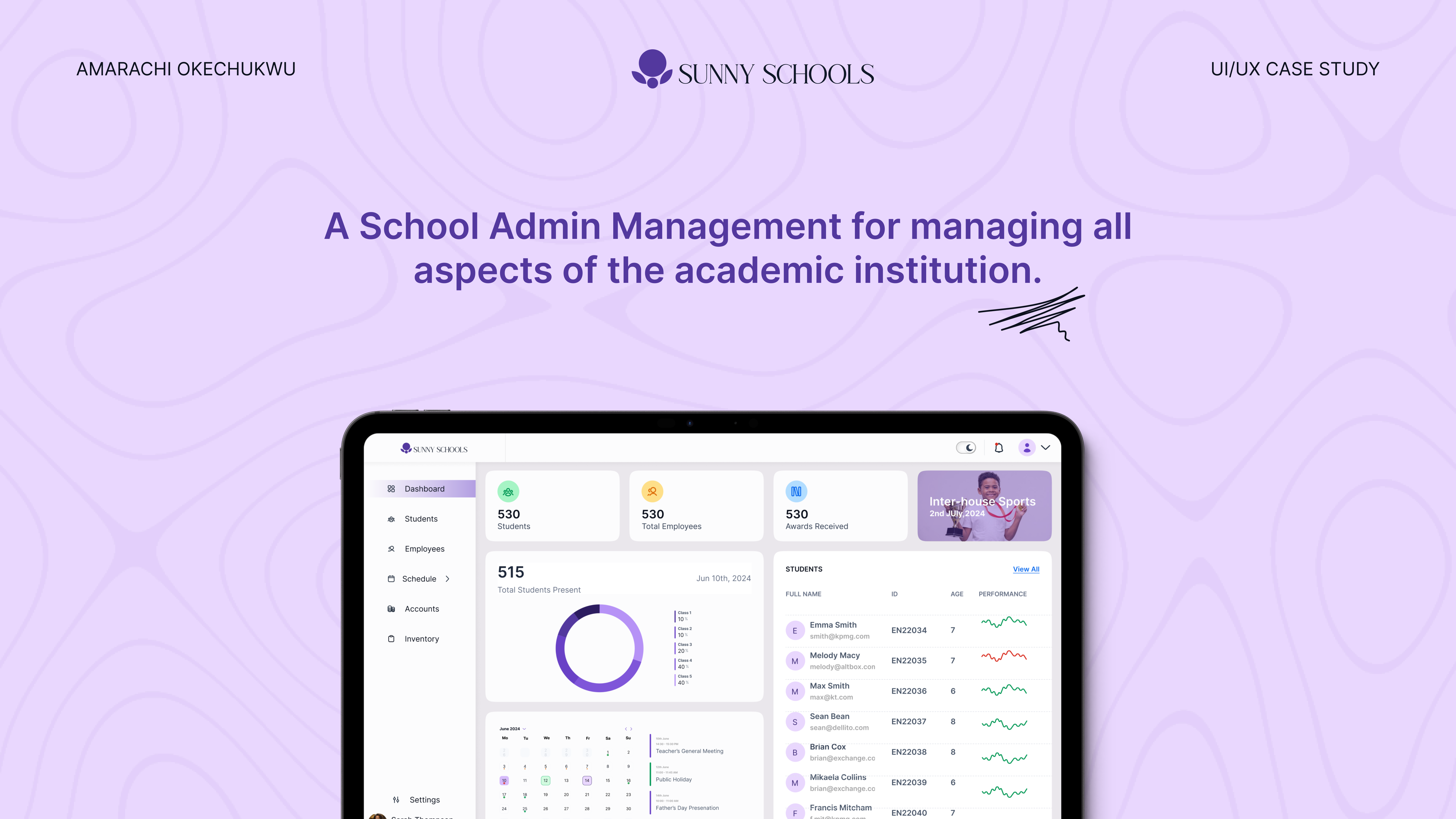 Sunny Schools Case Study - Screen 1